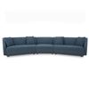 Image 1 : BNIB Moe's - Fraser Modular Sectional 3 Piece With Slipper Deep Blue - 163 x 34 x 31.5in - Retail Pr