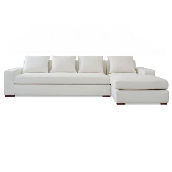 BNIB Moe's - Thomas Sectional Right Ivory - 125 x 41 x 36in - Retail Price: $5,349 - MO-1004-05-R-0