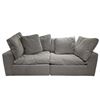 Image 2 : BNIB - Moe's Clay 2-Piece Modular Loveseat Livesmart Fabric - Grey - Retails: $3998