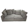Image 5 : BNIB - Moe's Clay 2-Piece Modular Loveseat Livesmart Fabric - Grey - Retails: $3998