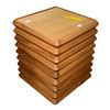 Image 1 : BNIB Sunday's - Pleat Side Table Glass top Oak - 15 x 15 x 18in