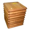 Image 2 : BNIB Sunday's - Pleat Side Table Glass top Oak - 15 x 15 x 18in