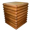 Image 3 : BNIB Sunday's - Pleat Side Table Glass top Oak - 15 x 15 x 18in