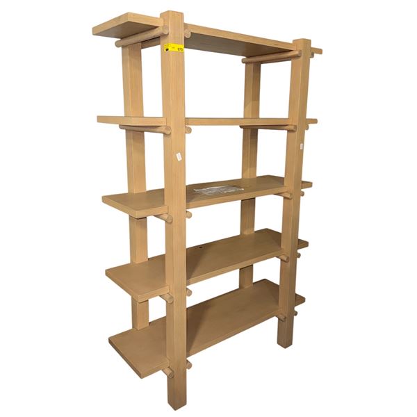 New Sunday's - Colapso Tall Single Bookcase Pale Oak - 47 x 17 x 70in - Retail Price: $1,999