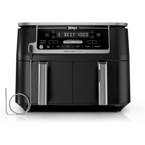 Ninja Foodi 10 QT 6-in-1 DualZone Smart XL Air Fryer, 2 Independent 5QT Baskets, Smart Cook Thermome