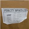 Image 4 : Iron Counter Stool Natural Wood/Black (16x16x24)