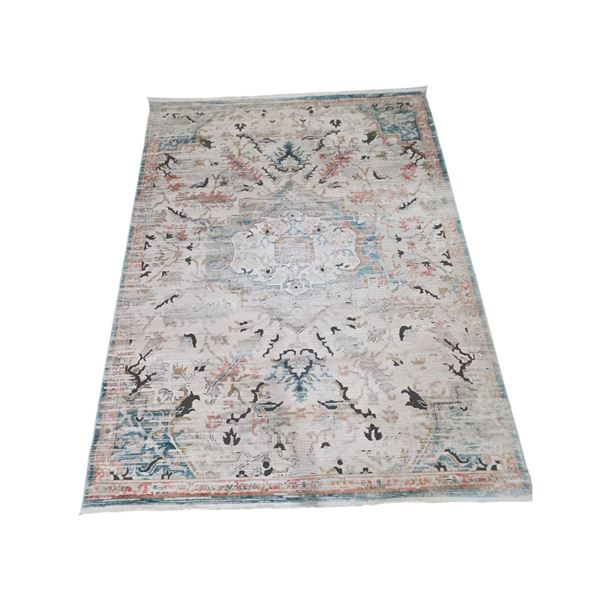 La Dôle Rugs Lucca Light Grey & Cream Area Rug - Approx 10.5 x 8 ft