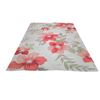 Image 2 : Large Floral Motif Area Rug in Coral Pink & Sage Green - Approx 8 x 10ft