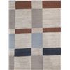 Image 3 : IKEA Blaljus - Modern Geometric Plaid Area Rug in Terracotta & Slate Blue - Approx 6.5 x 9.5 ft