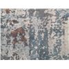 Image 3 : Modern Distressed Abstract Area Rug in Slate Blue & Terracotta - Approx 9 x 13 ft