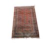 Image 1 : Traditional Turkmen Bokhara Style Red Area Rug with Fringe - Approx 6 x 9 ft