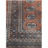 Image 3 : Traditional Turkmen Bokhara Style Red Area Rug with Fringe - Approx 6 x 9 ft