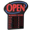 Image 1 : New Open Box - Newon LED OPEN Sign - RV: $249.54 - with Programmable Business Hours and Flashing Eff