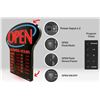 Image 2 : New Open Box - Newon LED OPEN Sign - RV: $249.54 - with Programmable Business Hours and Flashing Eff