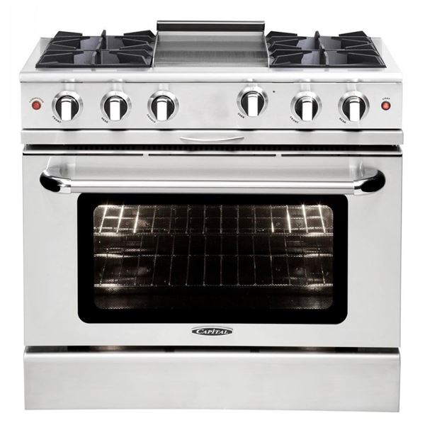 BNIB Capital Range - 36" Range - Retail: $12,449.00 - Model: MCOR364GN - Serial: MCOR1218-1656D