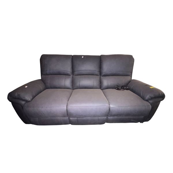 Grey Reclining 3-Seater Sofa