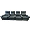 Image 1 : New - Black Power Recliner Home Theater Reclining Sofa, W131" - some minor wears and marks