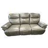 Image 1 : New - Amax 3-Seater Leather Power Reclining Sofa, W86" - tear on the right