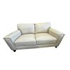 Image 1 : New - Modern Leather Loveseat Cream, W63"