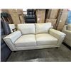 Image 2 : New - Modern Leather Loveseat Cream, W63"