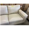 Image 4 : New - Modern Leather Loveseat Cream, W63"