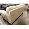 Image 6 : New - Modern Leather Loveseat Cream, W63"