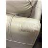 Image 7 : New - Modern Leather Loveseat Cream, W63"