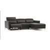 Image 2 : New Open Box - Valencia Andria Leather Reclining Sectional Sofa Beige (Packaged in 2 boxes)