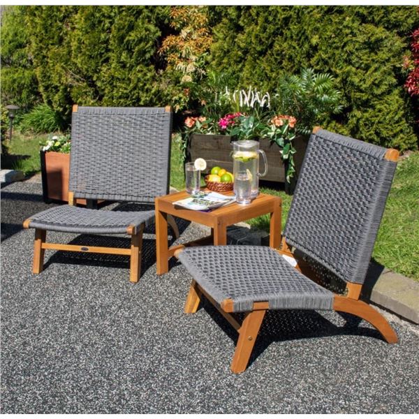 BNIB - Costa Rica 3-piece Chat Set, Grey - RV: $479.99 (Model PF10771)