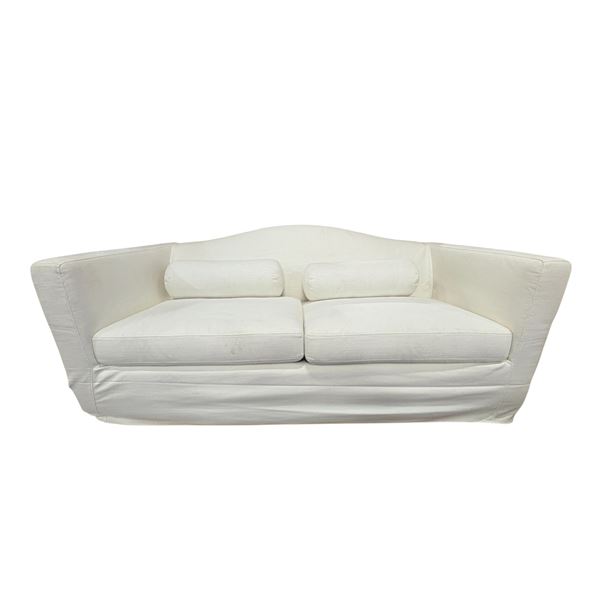 New - Sundays Bolster 2 Seater Sofa Cream Linen (MP-SOF-YJ-013-018)