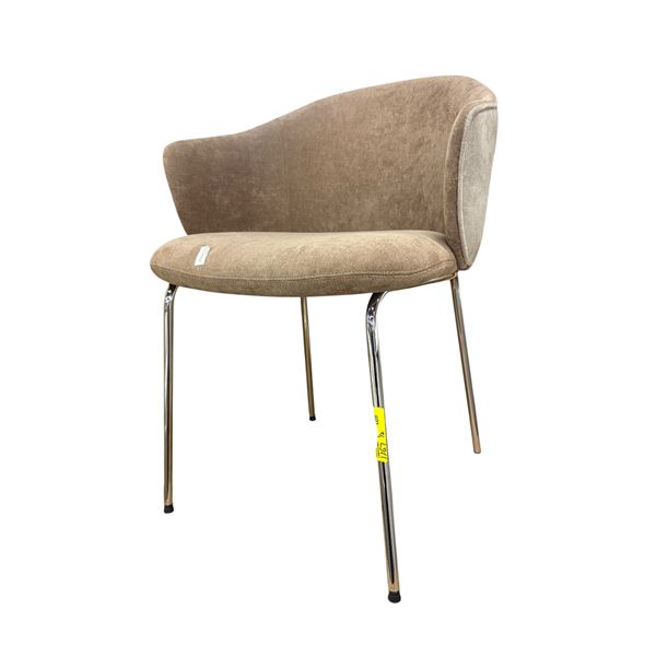 BNIB - Set of 2 - Sundays Veluto Dining Chair - Brown Inner Beige Outer
