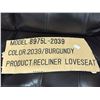 Image 4 : New - Reclining Loveseat - Burgundy, W65" (Model 8975L - 2039)