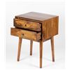 Image 2 : BNIB - Set of 2 - Mid Century 2 Drawer Nightstand - Mango Wood, 18x15x24" - RV $295