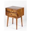 Image 3 : BNIB - Set of 2 - Mid Century 2 Drawer Nightstand - Mango Wood, 18x15x24" - RV $295