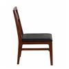 Image 3 : BNIB - Set of 2 - Walnut & Black PU Dining Chair (2107-007) - RV $495