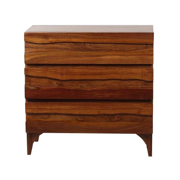 BNIB - Sofia Acacia Wood Live Edge 3-Drawer Chest, 35x18x35" (SF3D35-CG) - RV $695