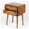 Image 2 : BNIB - Mid Century 2 Drawer Nightstand - Mango Wood, 18x15x24" - RV $295