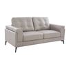 Image 2 : BNIB - Scottsdale 2-Seater Sofa - Leather Iron, 59x34.5x35" (2212-063) - RV $1,495