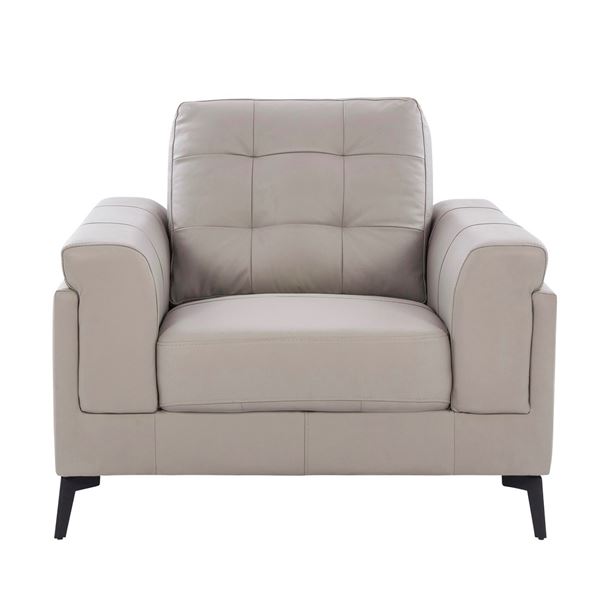 BNIB - Scottsdale 1-Seater Sofa - Leather Iron, 38x34.5x35" (2212-064) - RV $695