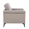 Image 3 : BNIB - Scottsdale 1-Seater Sofa - Leather Iron, 38x34.5x35" (2212-064) - RV $695