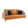 Image 1 : BNIB - Paris 3-Seater Sofa - Leather Iron, 82.5x35.5x36.3" (2301-012) - RV $2,495
