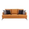 Image 2 : BNIB - Paris 3-Seater Sofa - Leather Iron, 82.5x35.5x36.3" (2301-012) - RV $2,495
