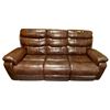 Image 2 : New Hudson Virgin Leather Recliner Sofa - RV $2,495