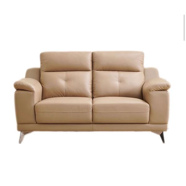 BNIB - Half Leather 2-Seater Loveseat - Beige - RV $1,695