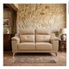 Image 3 : BNIB - Half Leather 2-Seater Loveseat - Beige - RV $1,695