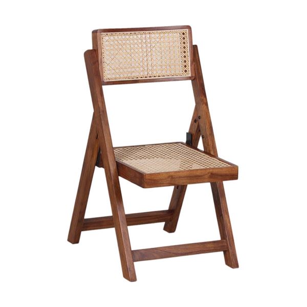 BNIB -  Rattan Folding Chair, Strip Pine/Cane (RTNFC-34SP) - RV $195