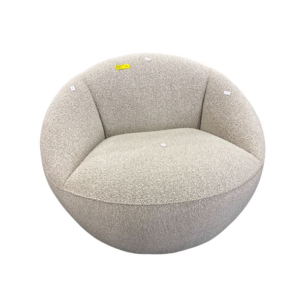New - Sundays Round Swivel Lounge Chair Greige (SMP-CHA-WB-00402160