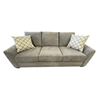 Image 1 : New - Gray 3-Seater Upholstered Sofa with 2 Pillows, W82"