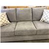 Image 3 : New - Gray 3-Seater Upholstered Sofa with 2 Pillows, W82"