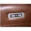Image 5 : New Amax Leather Chestnut 3 Seater Reclining Sofa (minor scratch on arm) - approx. 83in